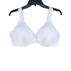 Playtex Secrets Bra Size 42D White Underwire Perfectly Smooth